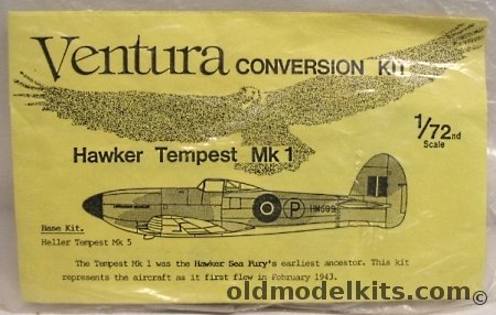 Ventura 1/72 Hawker Tempest Mk1 Conversion plastic model kit